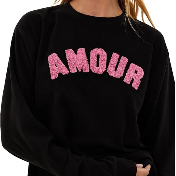 Beach Riot | Cassia Amour black & pink graphic sweatshirt - Picture 2 of 7